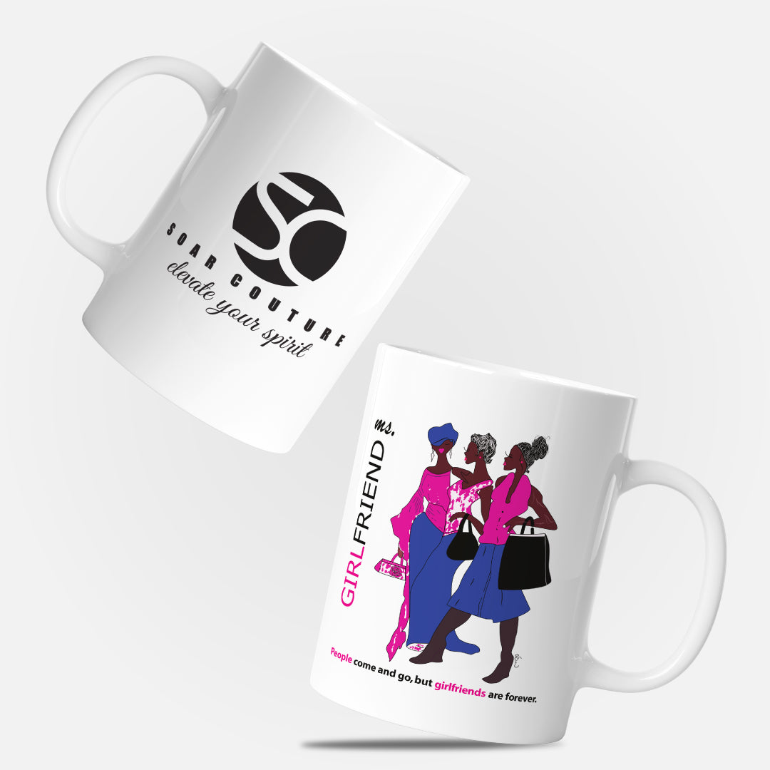 Soar Couture Ms. Girlfriend Ceramic Mug 15 oz. White Coffee Mug - MsGoodie2Shoes Collection