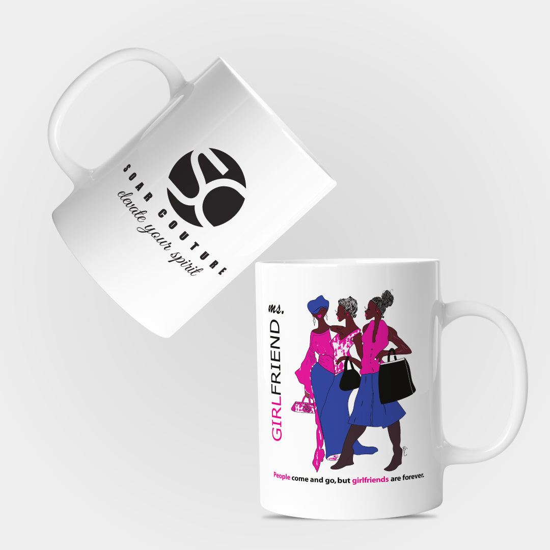 Soar Couture Ms. Girlfriend Ceramic Mug 15 oz. White Coffee Mug - MsGoodie2Shoes Collection