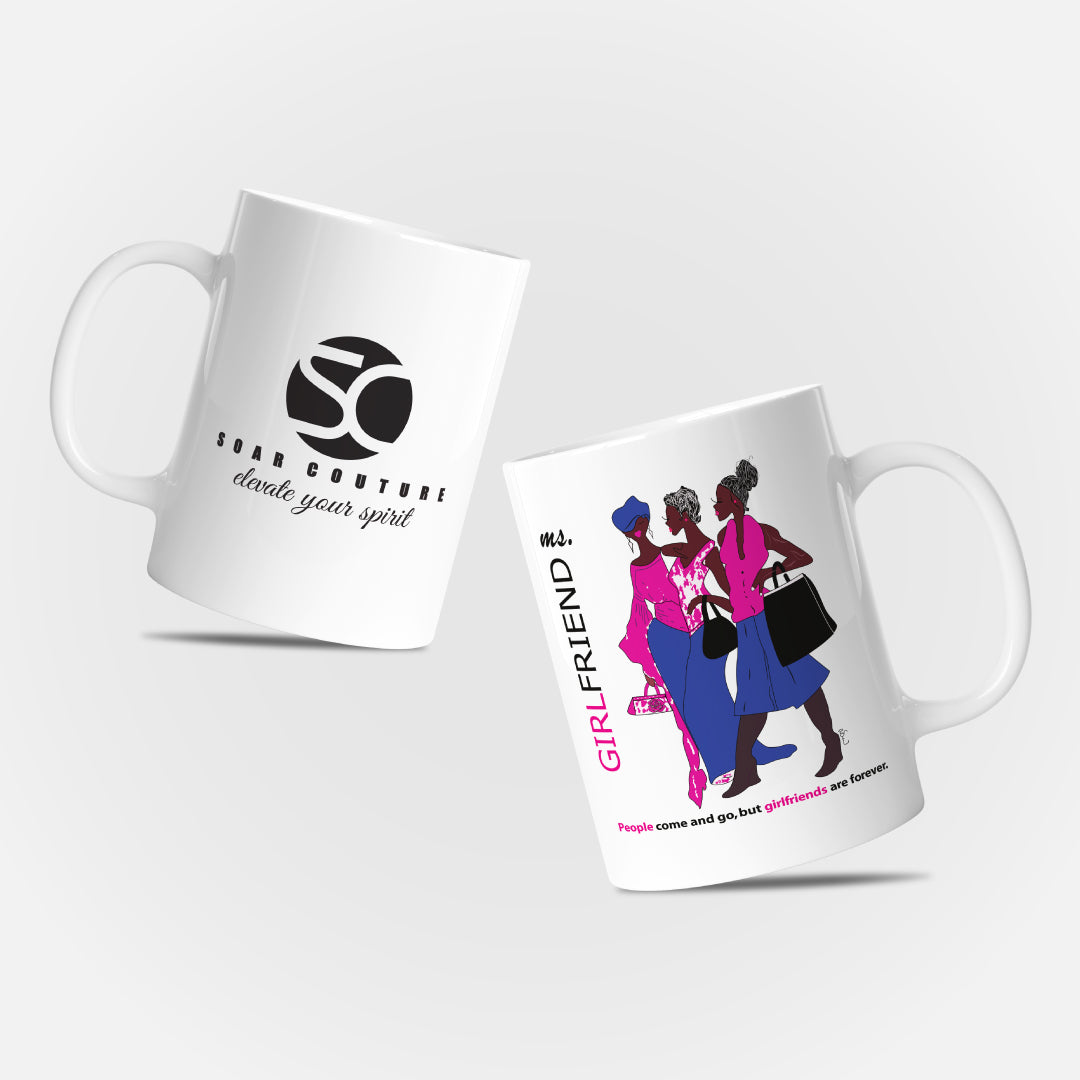 Soar Couture Ms. Girlfriend Ceramic Mug 15 oz. White Coffee Mug - MsGoodie2Shoes Collection