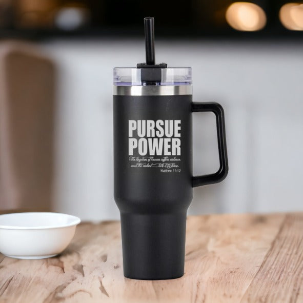 Scripture Collection Pursue Power Tumbler 40 oz - SoarCouture