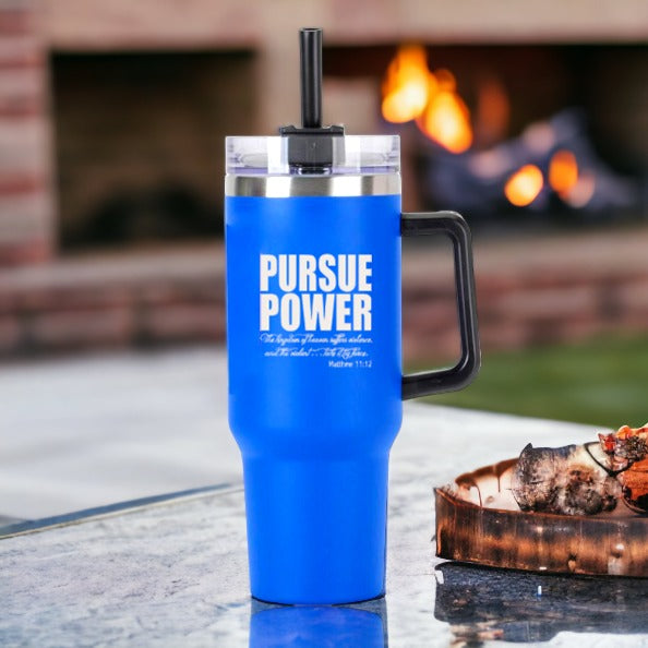 Scripture Collection Pursue Power Tumbler 40 oz - SoarCouture