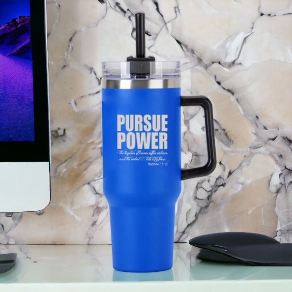 Scripture Collection Pursue Power Tumbler 40 oz - SoarCouture